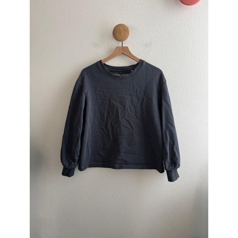 Patagonia Women Blue Regenerative Organic Cotton Crewneck Sweatshirt Medium